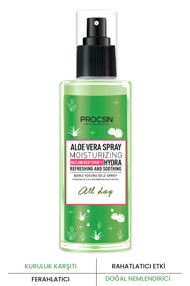 PROCSIN Aloevera Ferahlatıcı Nemlendirici Hydra Mist Spray 100 ML - 1