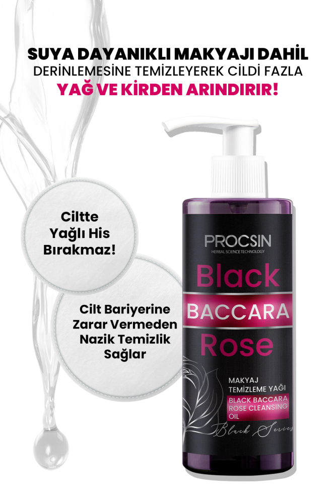 PROCSIN Black Baccara Rose Make-Up Cleansing Oil 200 ML - 2