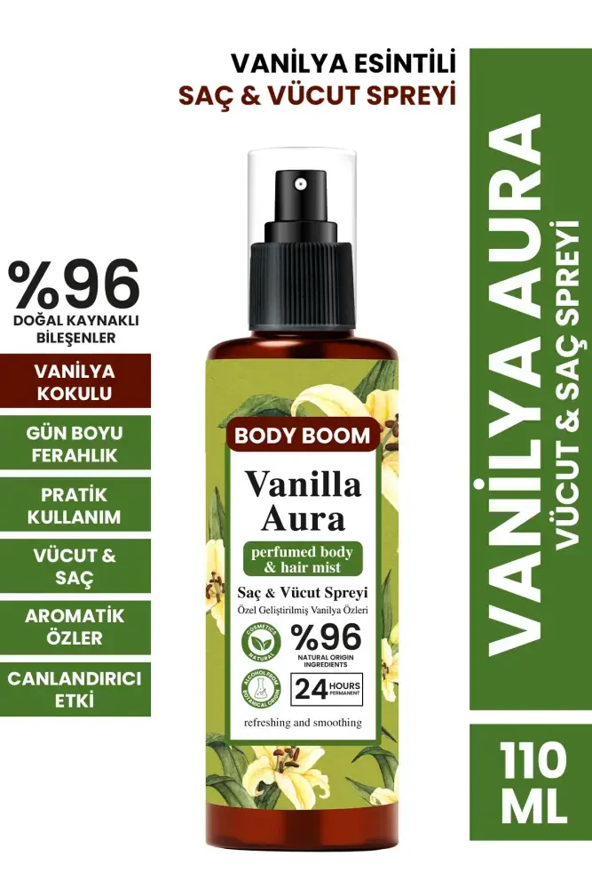 BODY BOOM Vanilla Aura Saç & Cilt Spreyi 110 ML - PROCSIN