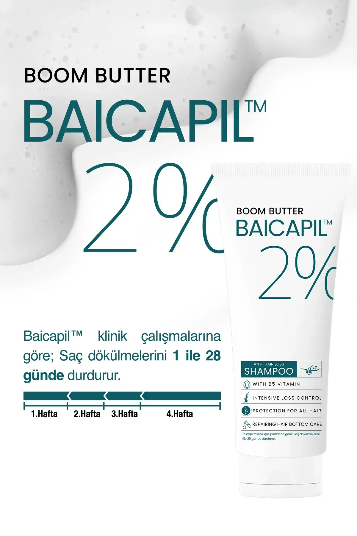 BOOM BUTTER %2 Baicapil Dökülme Önleyici ve Onarım Şampuanı 250ML - 5