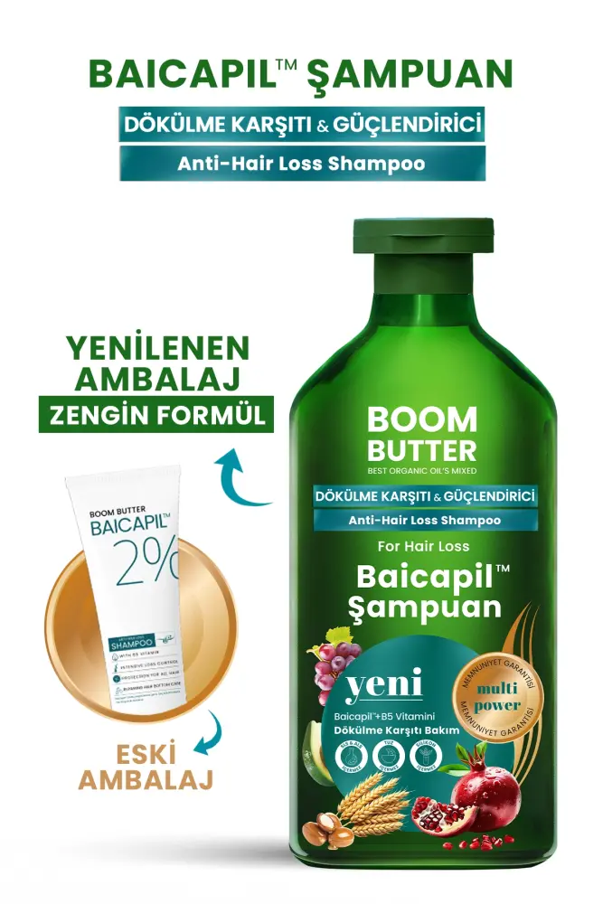 BOOM BUTTER %2 Baicapil Dökülme Önleyici ve Onarım Şampuanı 400ML - 5