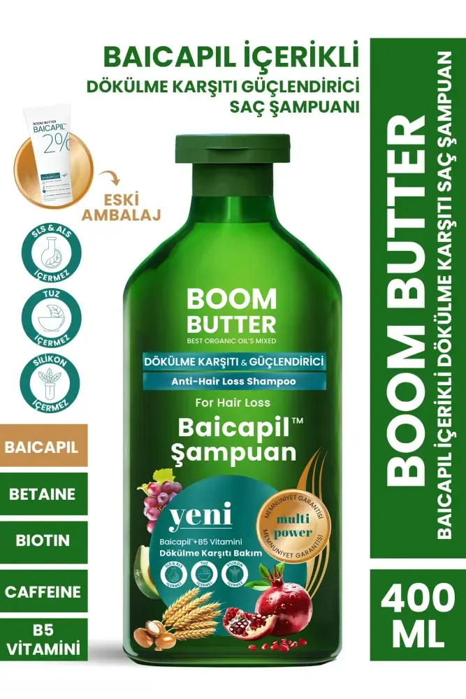 BOOM BUTTER %2 Baicapil Dökülme Önleyici ve Onarım Şampuanı 400ML - BOOM BUTTER