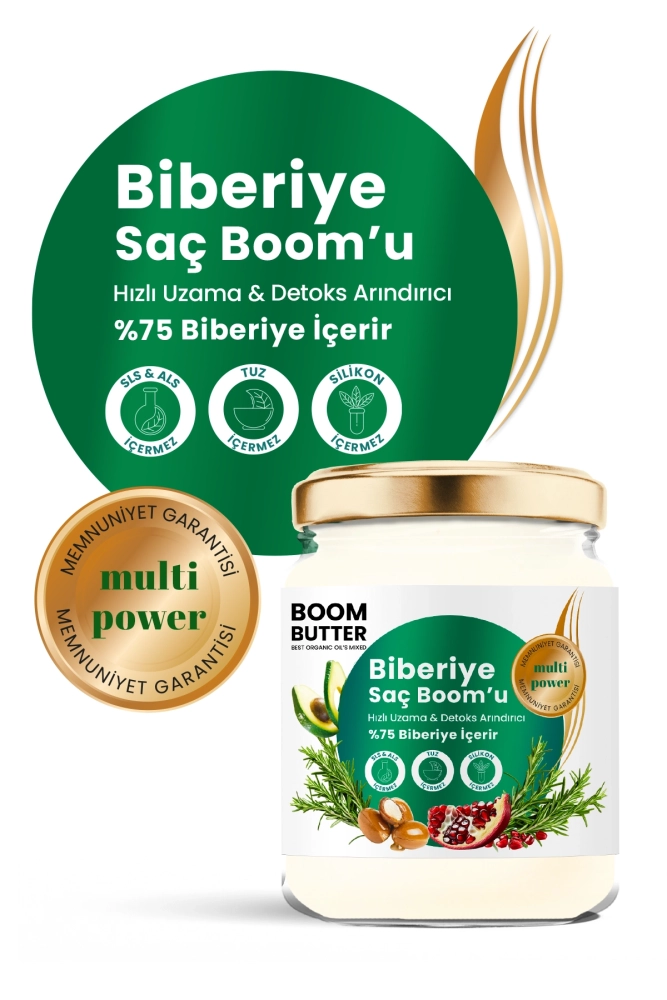 BOOM BUTTER Hızlı Uzama ve Detoks Arındırıcı %75 Biberiye Saç Bakım Boom'u 190 ML - 4