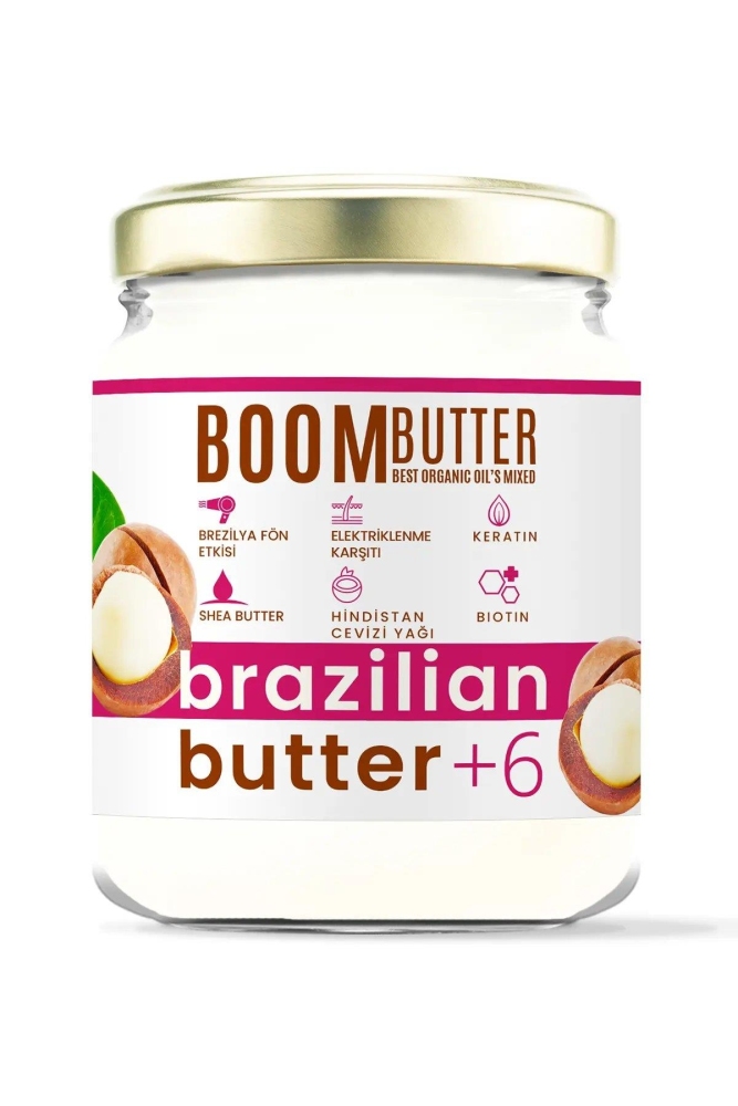 BOOM BUTTER Brazilian Butter Keratin Onarıcı Saç Düzleştirici 190 ML - Thumbnail