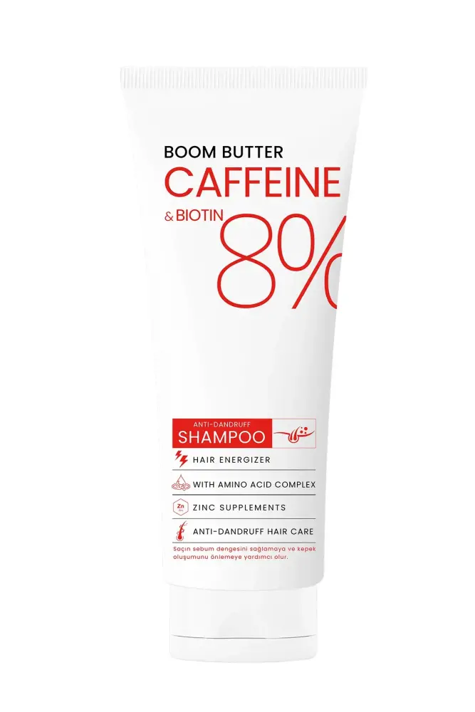 BOOM BUTTER Caffeine Biotine Yavaş Uzayan Kepeklenen Saçlar için Şampuan 250 ML - 7