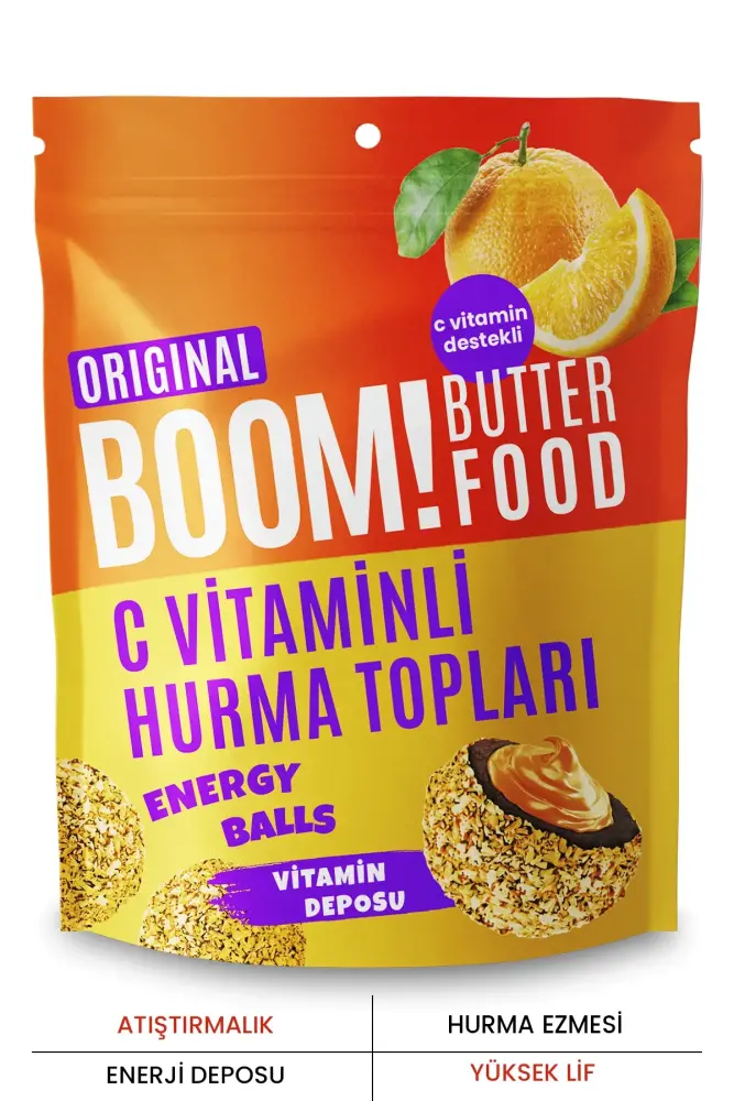 BOOM BUTTER FOOD C Vitaminli Hurma Topu 100 GR - Thumbnail