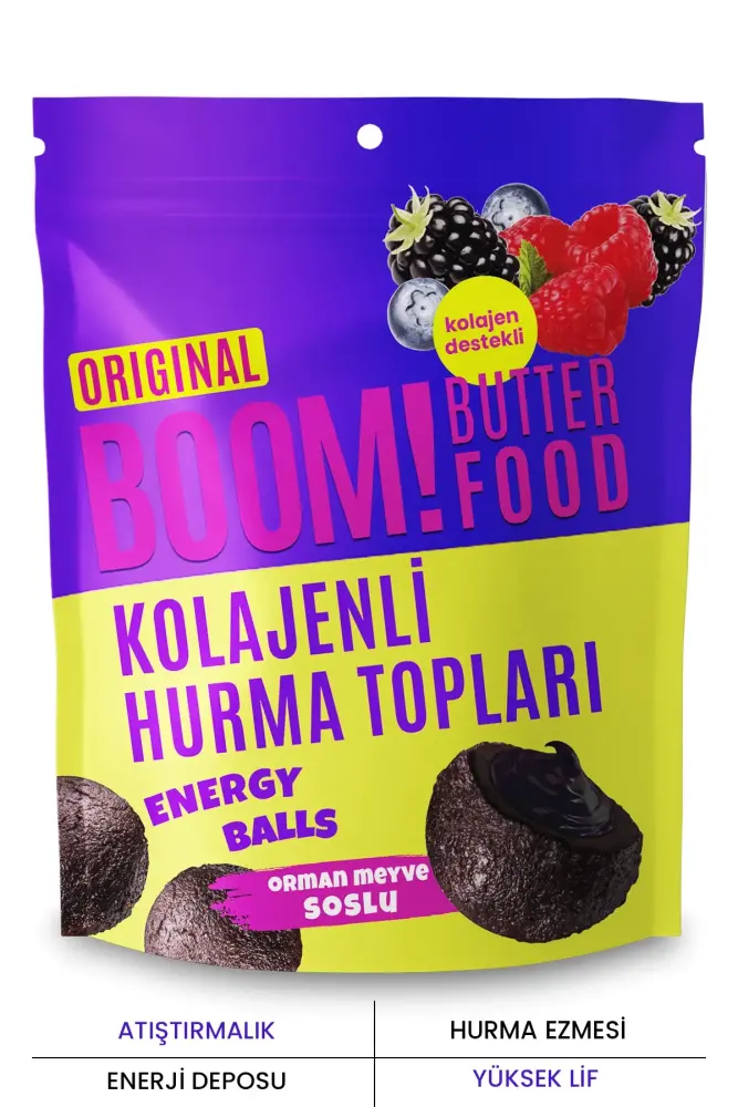 BOOM BUTTER FOOD Kolajenli Hurma Topu 100 GR - Thumbnail