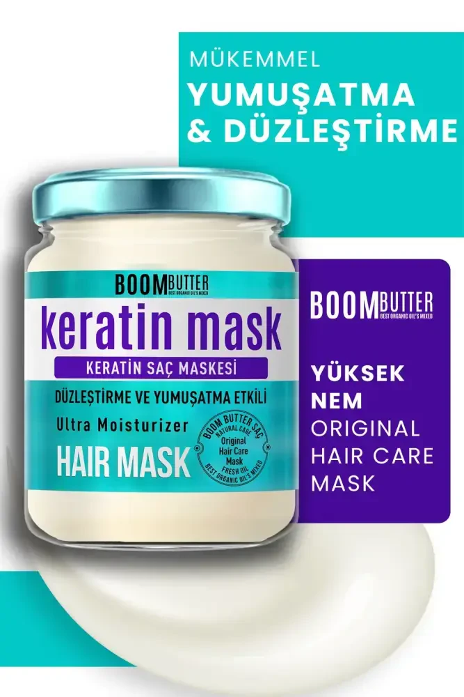 BOOM BUTTER Güçlendirici Onarıcı Keratin Saç Maskesi 190 ML - 4