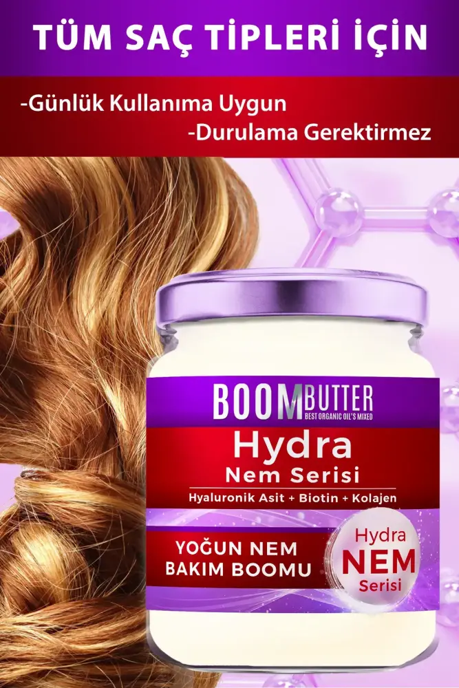 BOOM BUTTER Hydra Yoğun Nem Besleyici Kırılma Önleyici Saç Bakım Boom'u 190 ML - 6