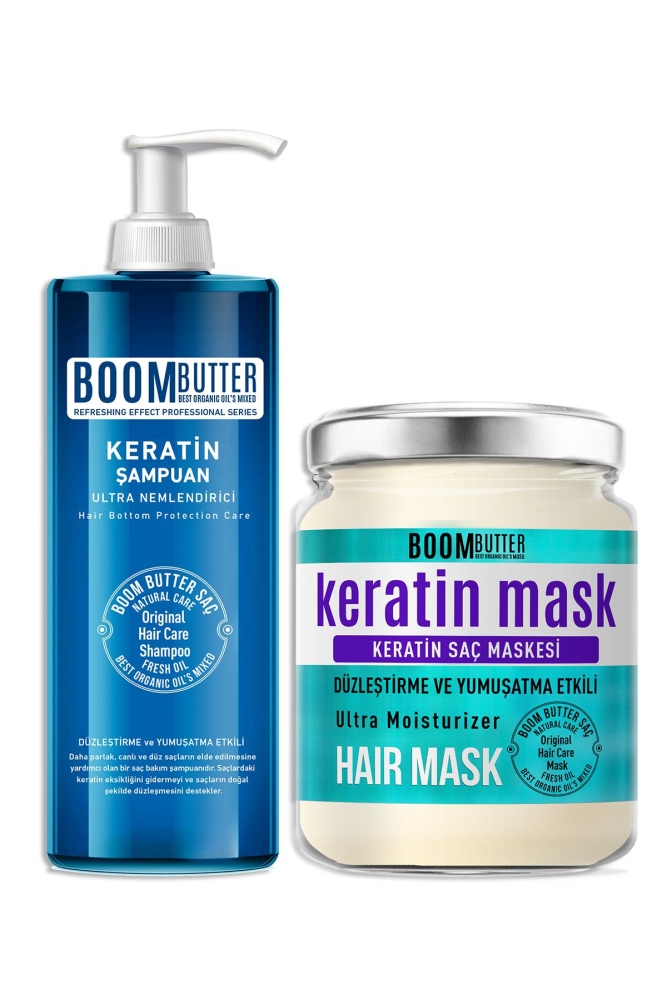 BOOM BUTTER Keratin Boost Elektriklenme Karşıtı Saç Bakım Seti - 2