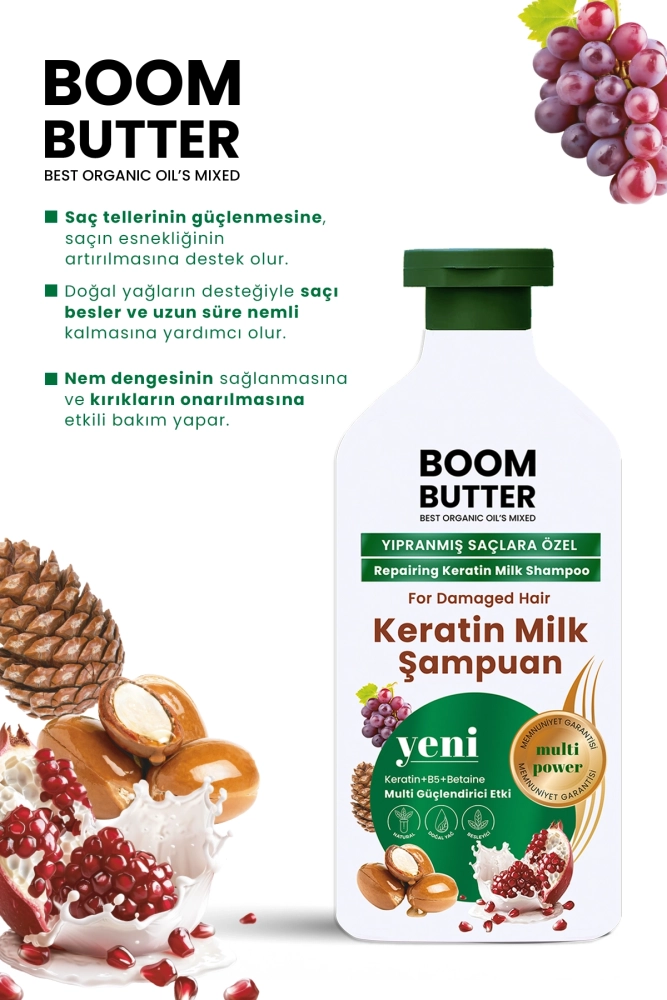 BOOM BUTTER Keratin Milk Şampuan 400 ML - 3