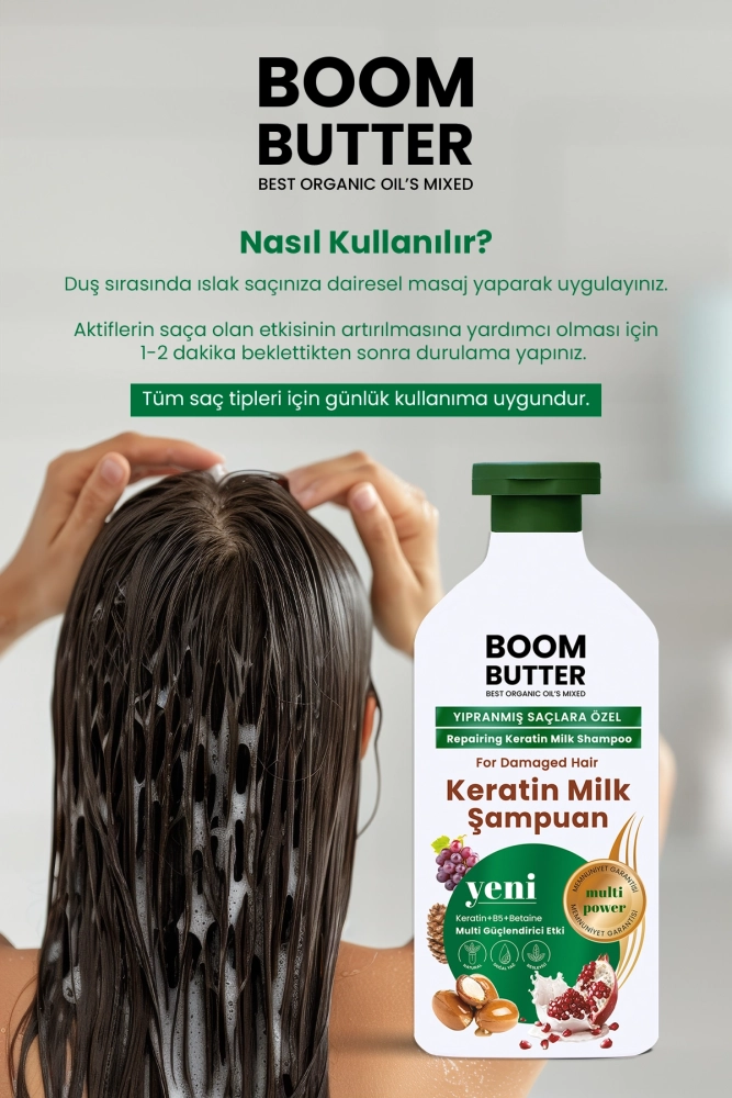 BOOM BUTTER Keratin Milk Şampuan 400 ML - 5