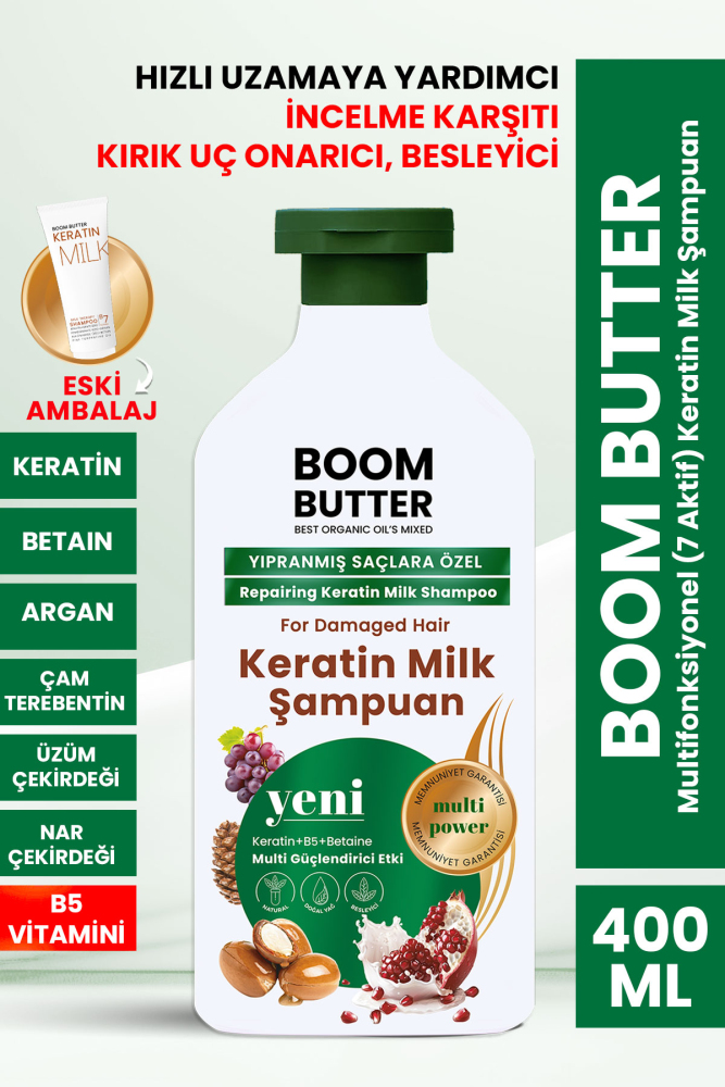 BOOM BUTTER Keratin Milk Şampuan 400 ML - 1