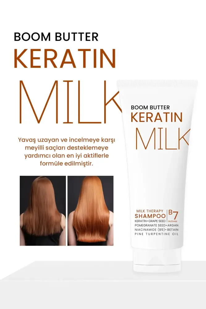 BOOM BUTTER Multifonksiyonel (7 Aktif) Keratin Milk Şampuan 250 ML - 3