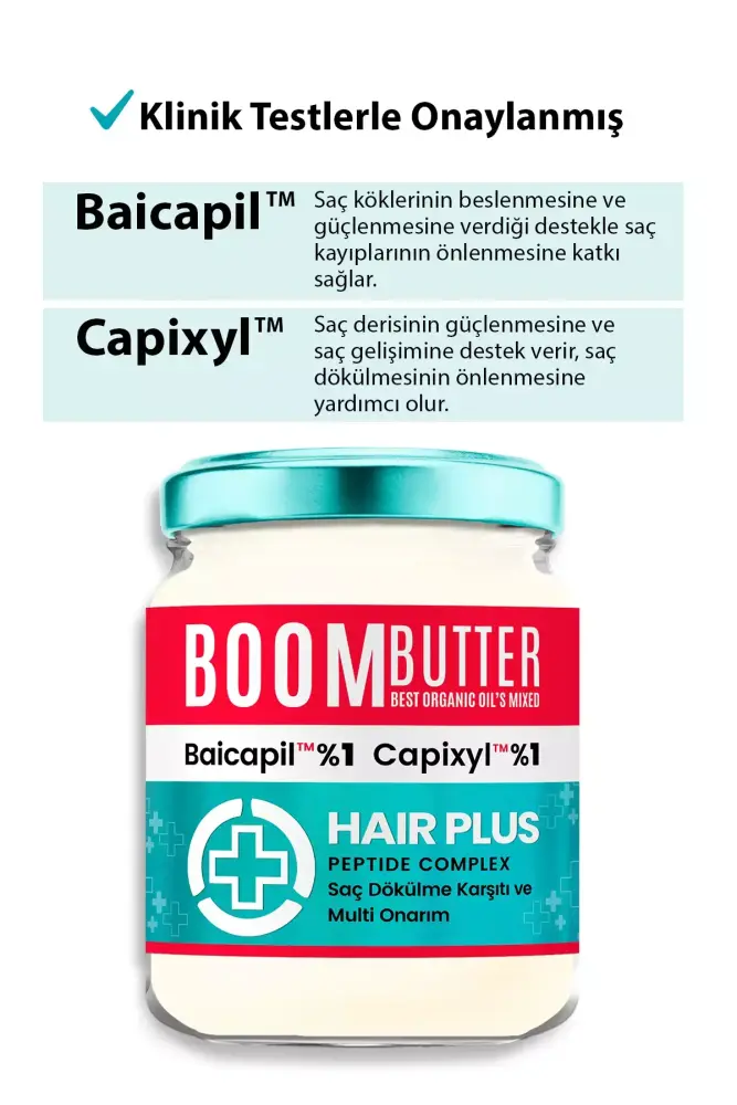 BOOM BUTTER Plus Dökülme Karşıtı %1 Baicapil + %1 Capixyl Besleyici Saç Bakım Yağı 190 ML - 2