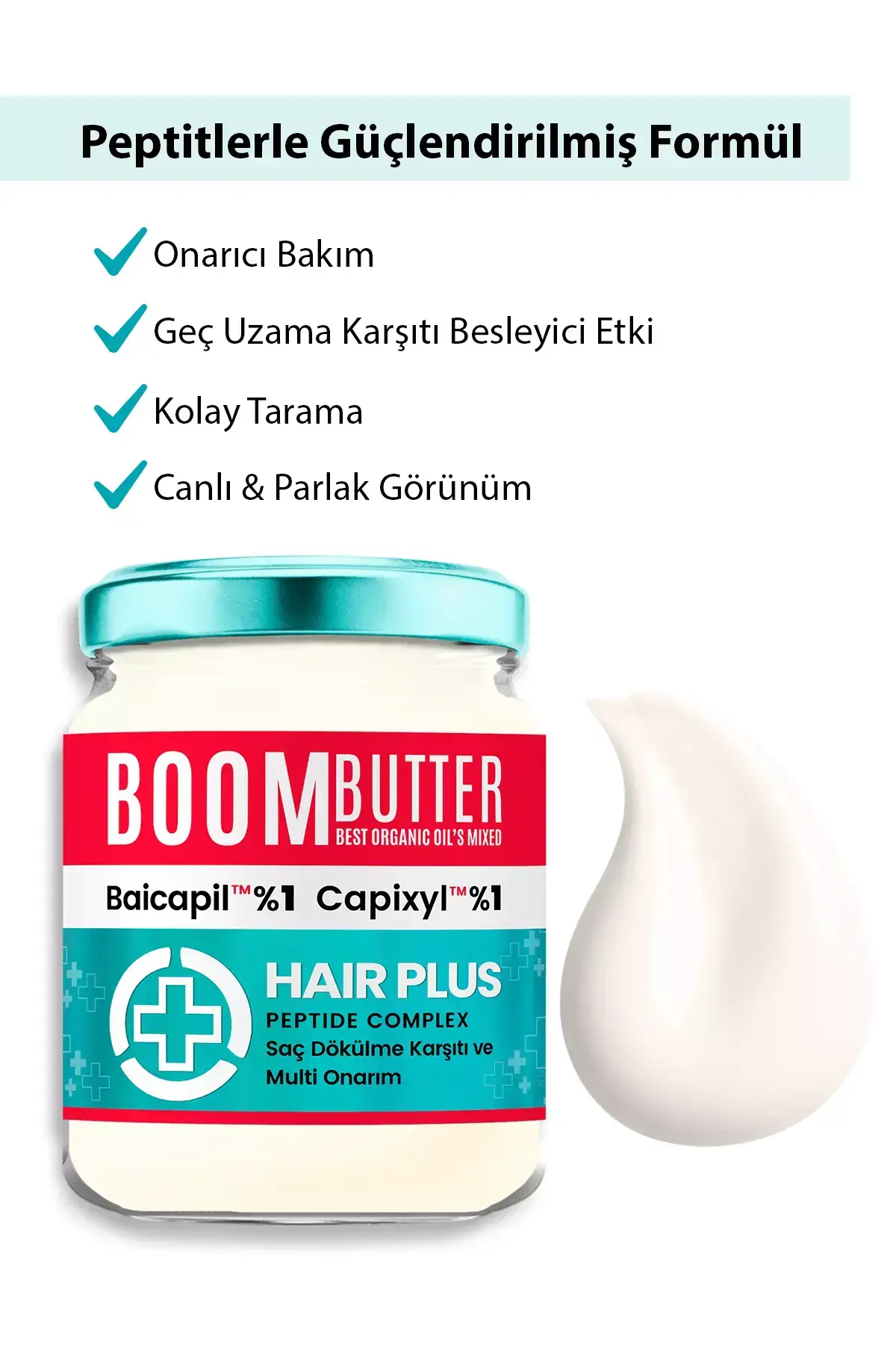 BOOM BUTTER Plus Dökülme Karşıtı %1 Baicapil + %1 Capixyl Besleyici Saç Bakım Yağı 190 ML - 3