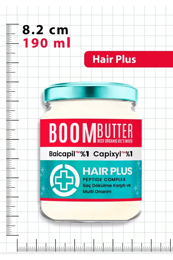 BOOM BUTTER Plus Dökülme Karşıtı %1 Baicapil + %1 Capixyl Besleyici Saç Bakım Yağı 190 ML - 6