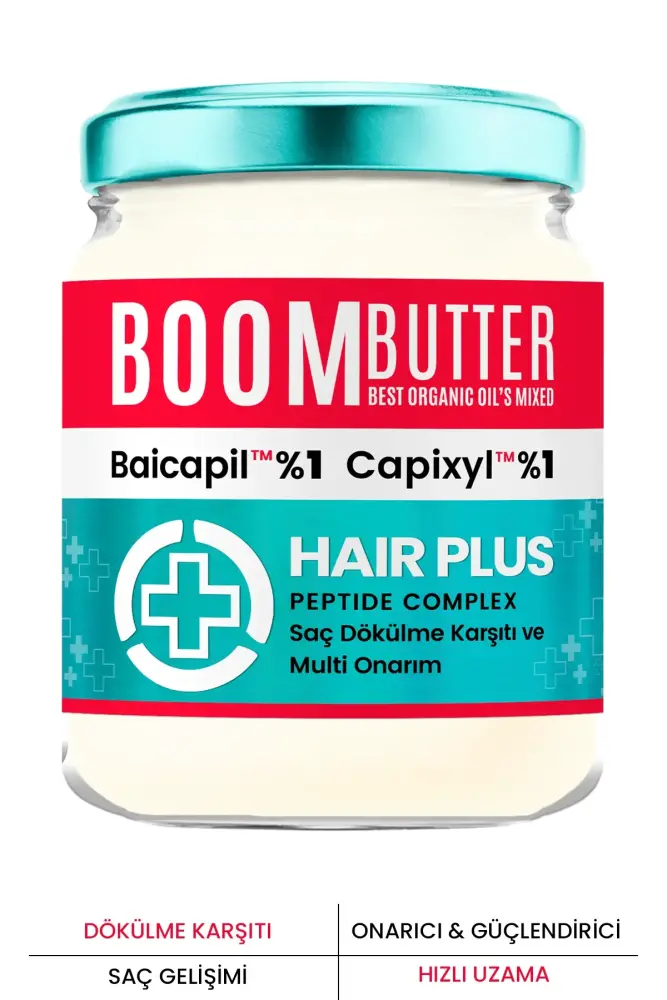 BOOM BUTTER Plus Dökülme Karşıtı %1 Baicapil + %1 Capixyl Besleyici Saç Bakım Yağı 190 ML - 1