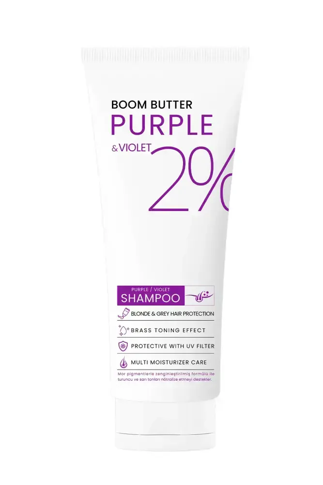 BOOM BUTTER Renk ve Saç Yapısı Koruyucu Purple Mor Şampuan 250 ML - 8