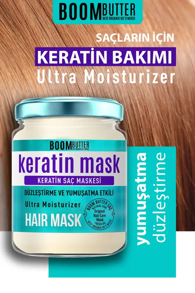 BOOM BUTTER Repairing Keratin Hair Mask 190 ML - Thumbnail