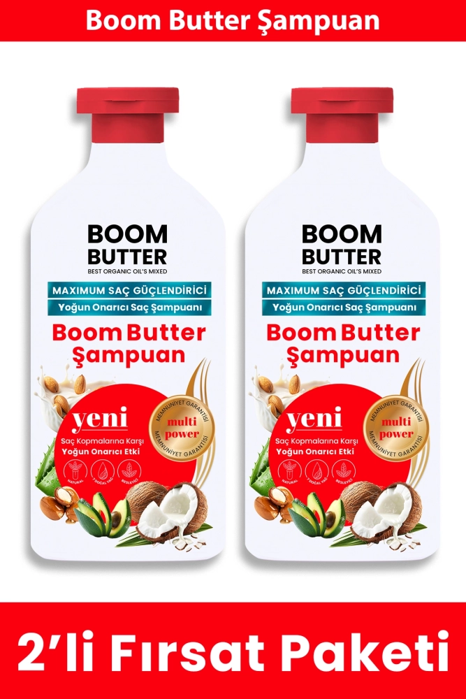 BOOM BUTTER Saç Bakım Şampuanı 2'li Paketi - 1