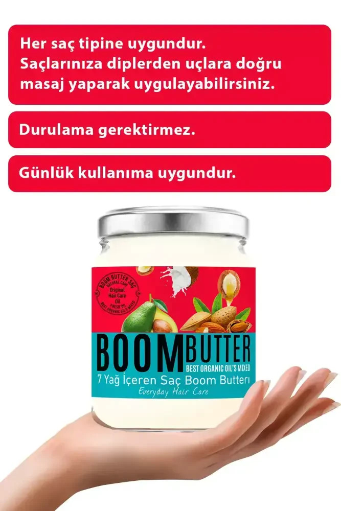 BOOM BUTTER Saç Bakım Yağı 190 ML