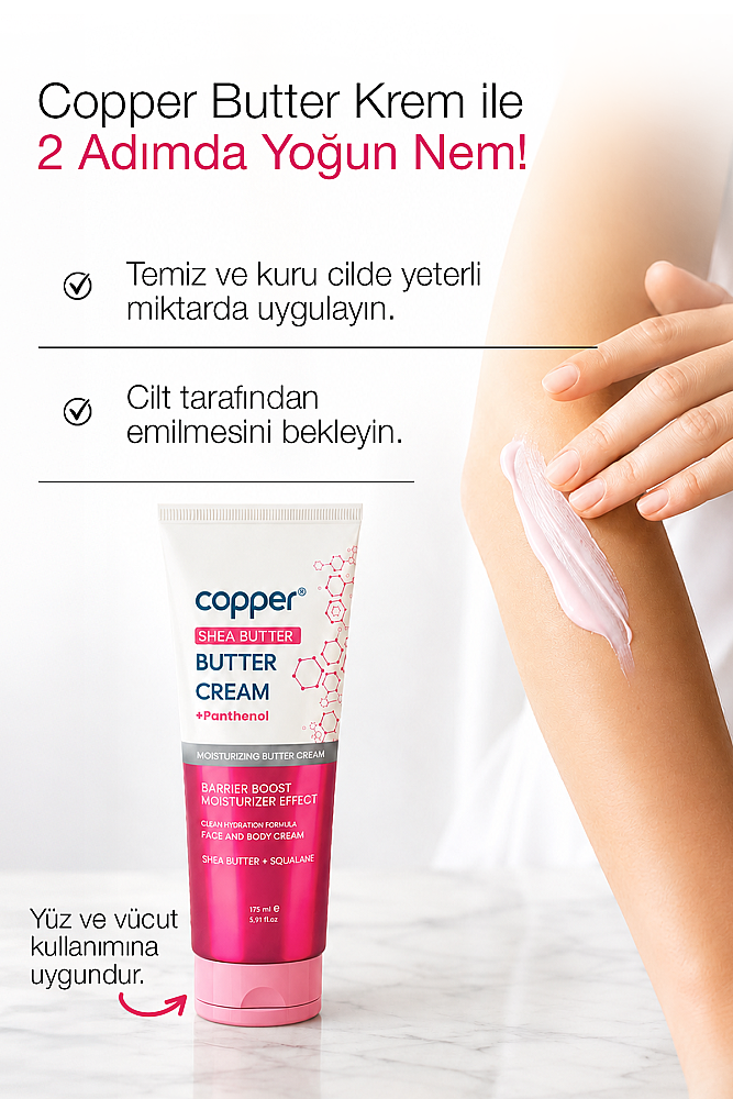 COPPER Butter Cream Tüy Azaltıcı ve Pürüzsüzlük Efekti Veren Günlük Nemlendirici 175 ML - 2