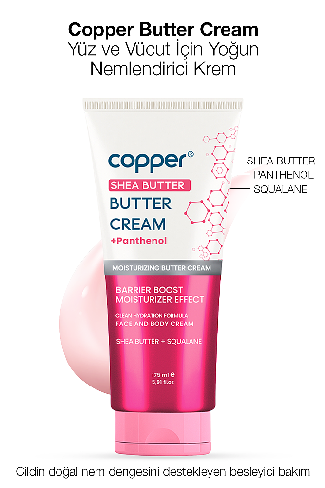 COPPER Butter Cream Tüy Azaltıcı ve Pürüzsüzlük Efekti Veren Günlük Nemlendirici 175 ML - COPPER