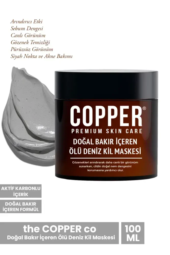 COPPER Doğal Bakır İçeren Ölü Deniz Kil Maskesi 100 ML - 1