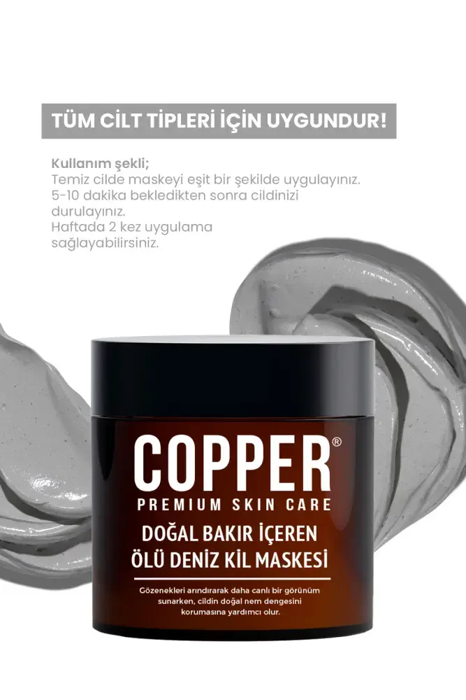 COPPER Doğal Bakır İçeren Ölü Deniz Kil Maskesi 100 ML - 4