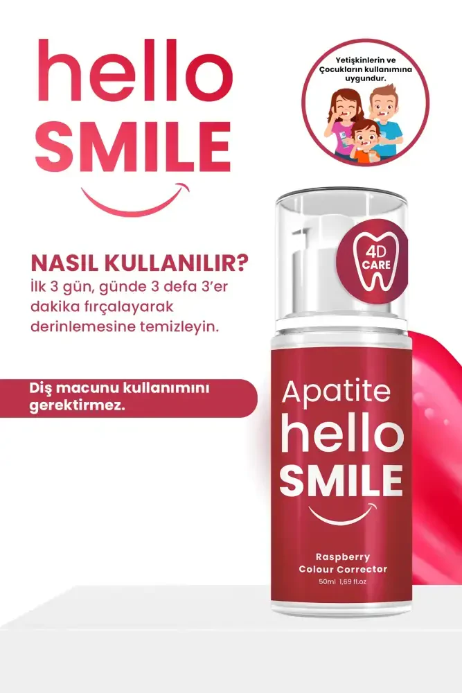 Apatite Hello Smile Ahududu Aromalı 4D Beyazlatıcı Diş Jeli - 5