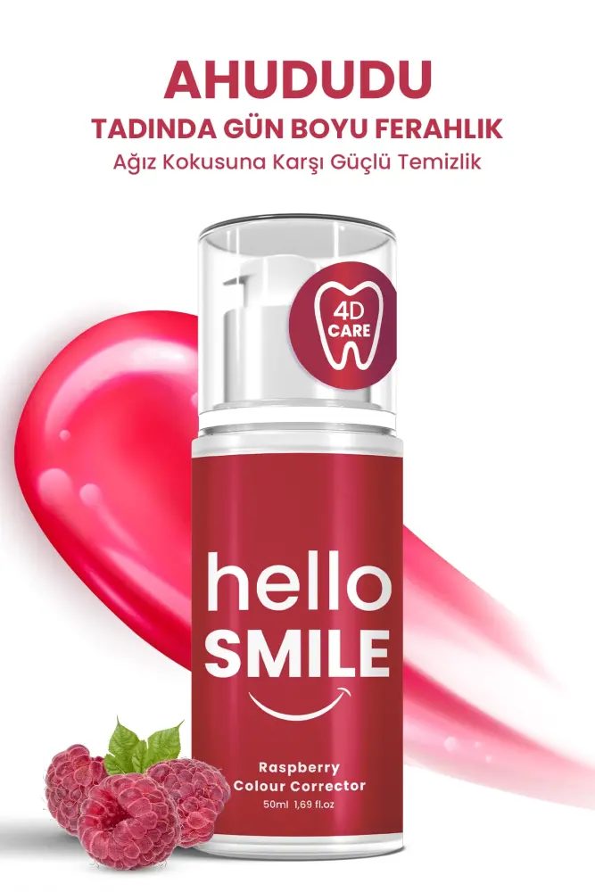 HELLO SMILE Ahududu Aromalı Anında Beyazlatıcı Diş Jeli - 3