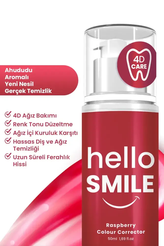 HELLO SMILE Ahududu Aromalı 4D Beyazlatıcı Diş Jeli - 2