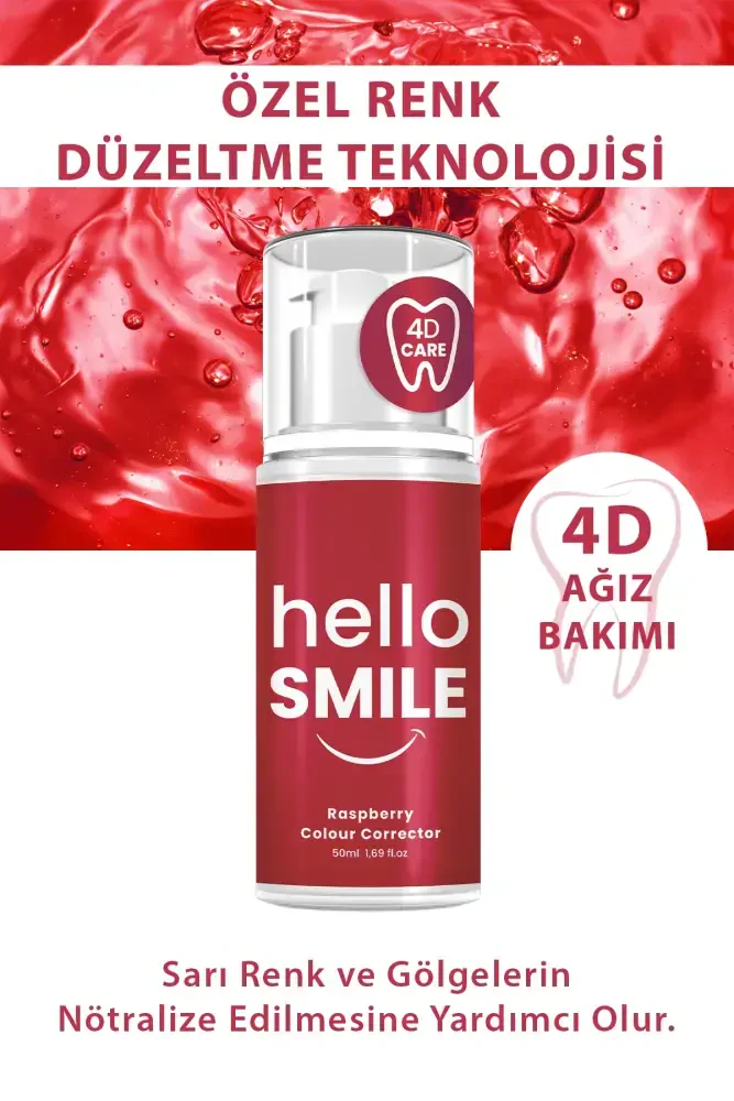 HELLO SMILE Ahududu Aromalı 4D Beyazlatıcı Diş Jeli - 4