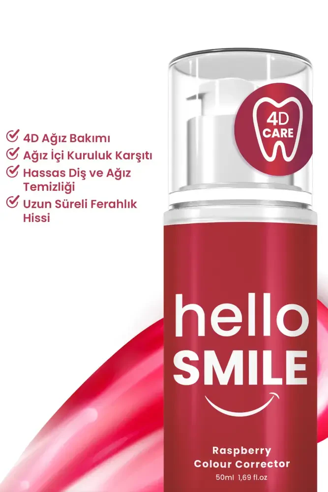 HELLO SMILE Ahududu Aromalı 4D Beyazlatıcı Diş Jeli - 2