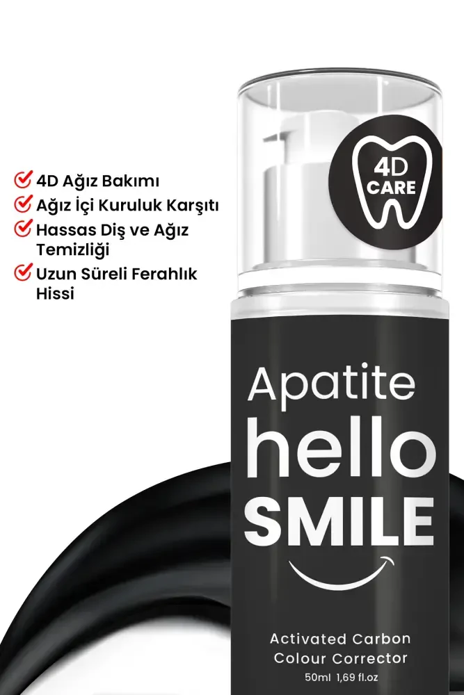 Apatite Hello Smile Aktif Karbonlu 4D Beyazlatıcı Diş Jeli - 3
