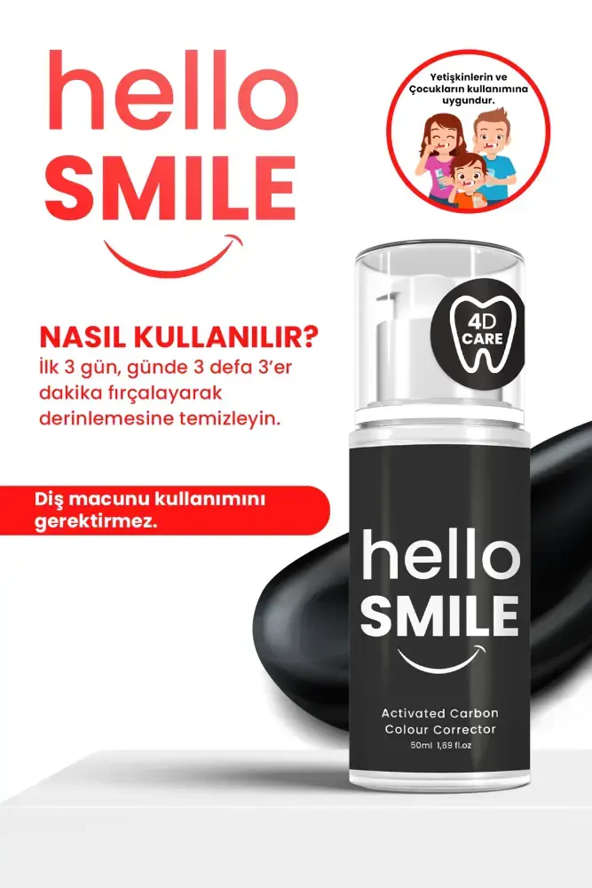 HELLO SMILE Aktif Karbonlu 4D Beyazlatıcı Diş Jeli - 7