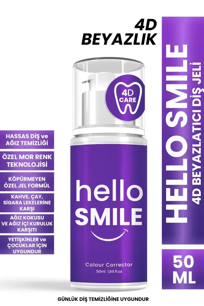 Hello Smile 4D Beyazlatıcı Diş Jeli 50 ML 