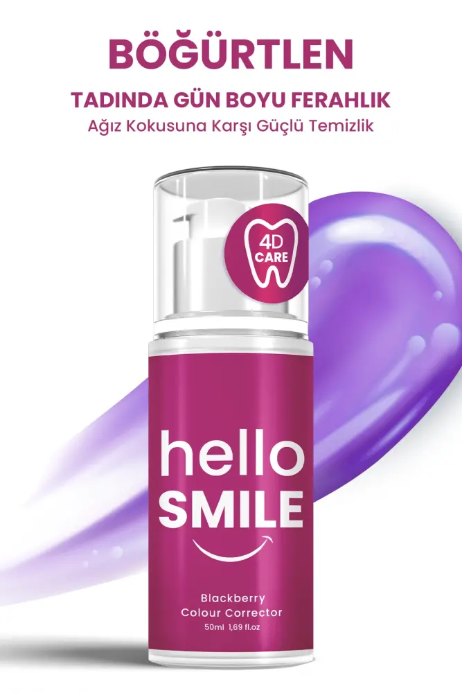 HELLO SMILE Böğürtlen Aromalı Anında Beyazlatıcı Diş Jeli - 3