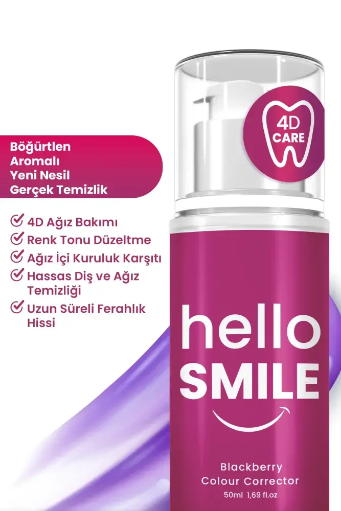 HELLO SMILE Böğürtlen Aromalı 4D Beyazlatıcı Diş Jeli - 2
