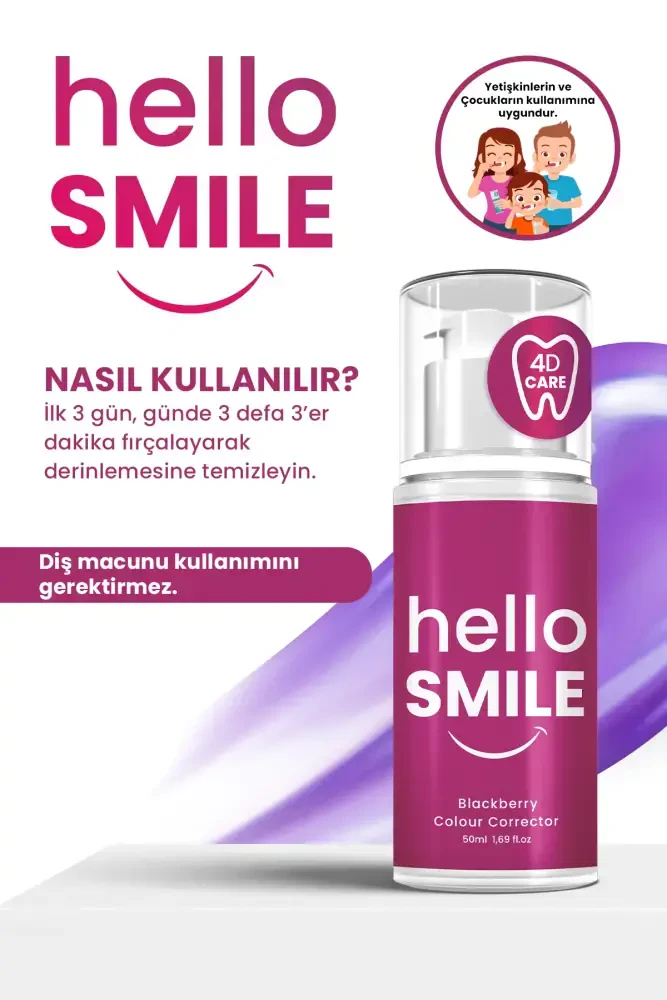 HELLO SMILE Böğürtlen Aromalı 4D Beyazlatıcı Diş Jeli - 6