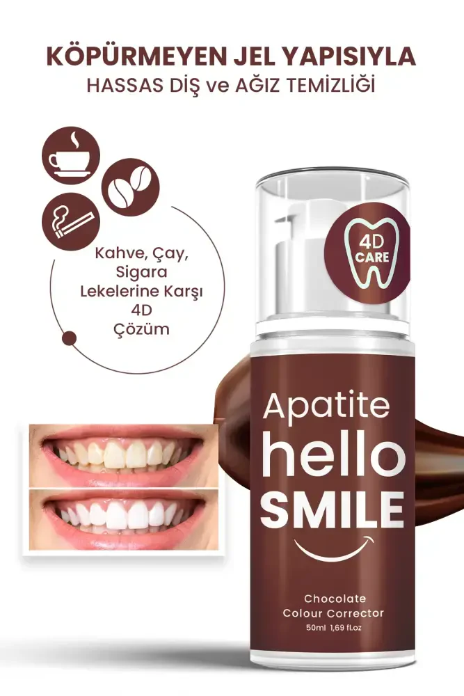 Apatite Hello Smile Çikolata Aromalı 4D Beyazlatıcı Diş Jeli - 4