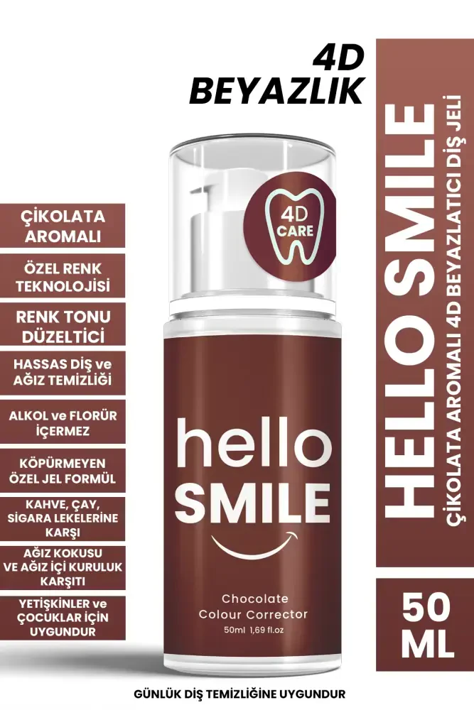 HELLO SMILE Çikolata Aromalı 4D Beyazlatıcı Diş Jeli - 1