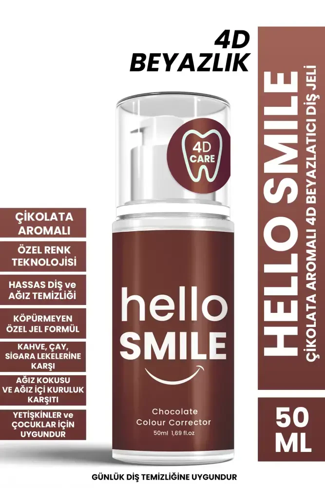 HELLO SMILE Çikolata Aromalı 4D Beyazlatıcı Diş Jeli 