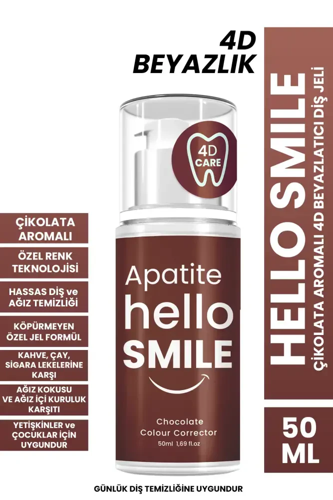 HELLO SMILE Çikolata Aromalı 4D Beyazlatıcı Diş Jeli 