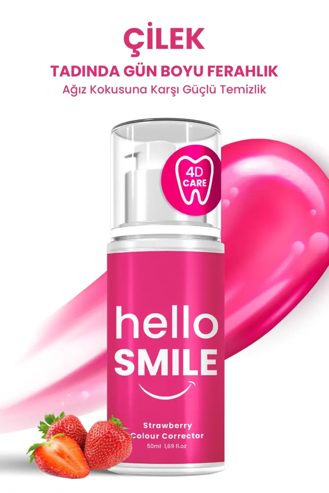 HELLO SMILE Çilek Aromalı Anında Beyazlatıcı Diş Jeli - 3