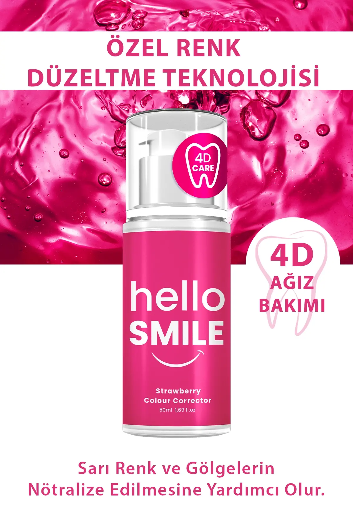 HELLO SMILE Çilek Aromalı Anında Beyazlatıcı Diş Jeli - 6