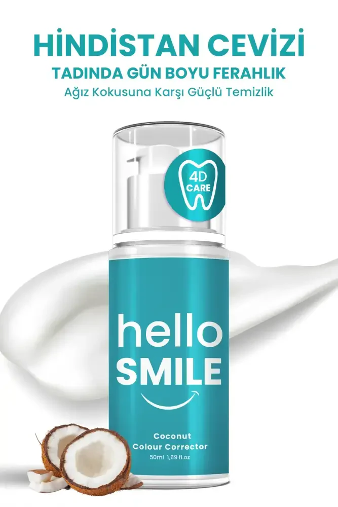 HELLO SMILE Hindistan Cevizi Aromalı 4D Beyazlatıcı Diş Jeli - 3