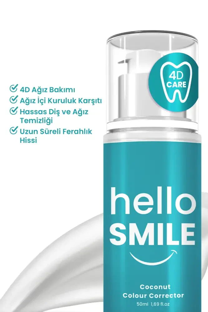 HELLO SMILE Hindistan Cevizi Aromalı 4D Beyazlatıcı Diş Jeli - 2