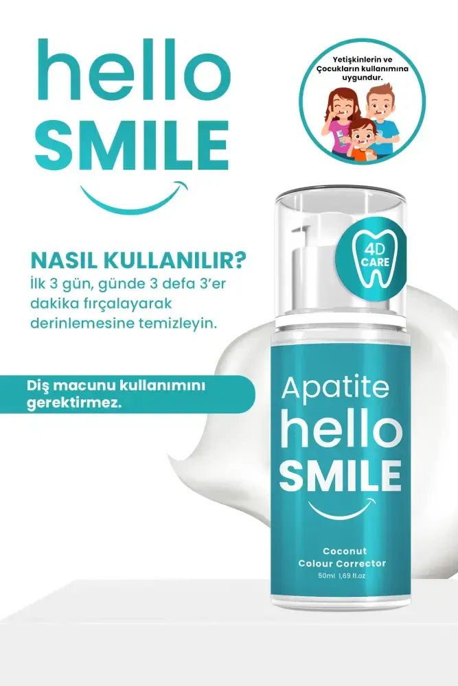 HELLO SMILE Hindistan Cevizi Aromalı 4D Beyazlatıcı Diş Jeli - 6